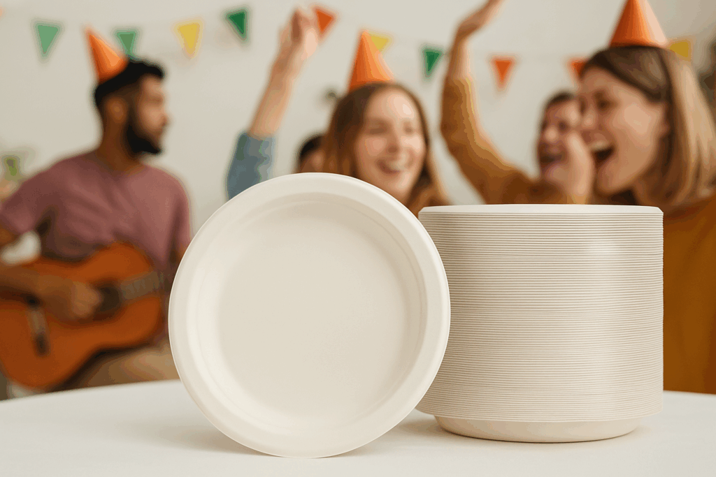 Biodegradable Round Plates-Compostable and Durable