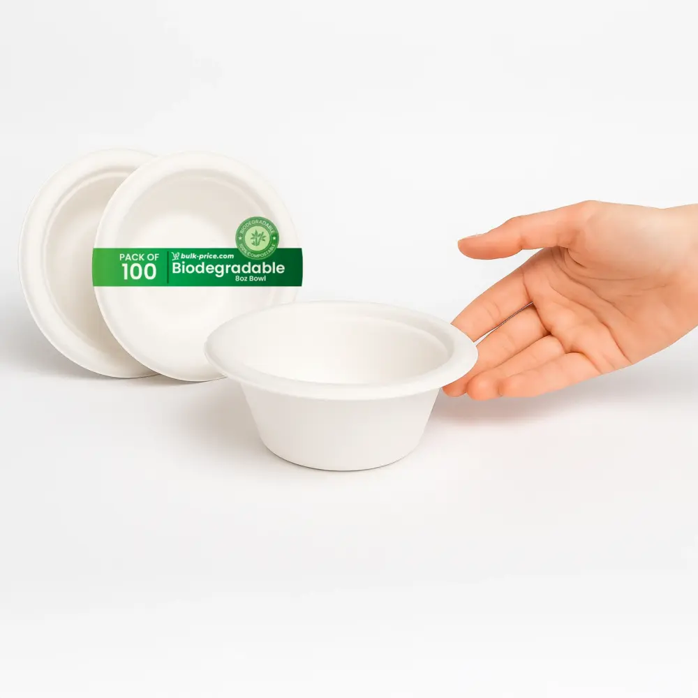 Biodegradable Bowls White – 8oz & 12oz - Bulk-Price