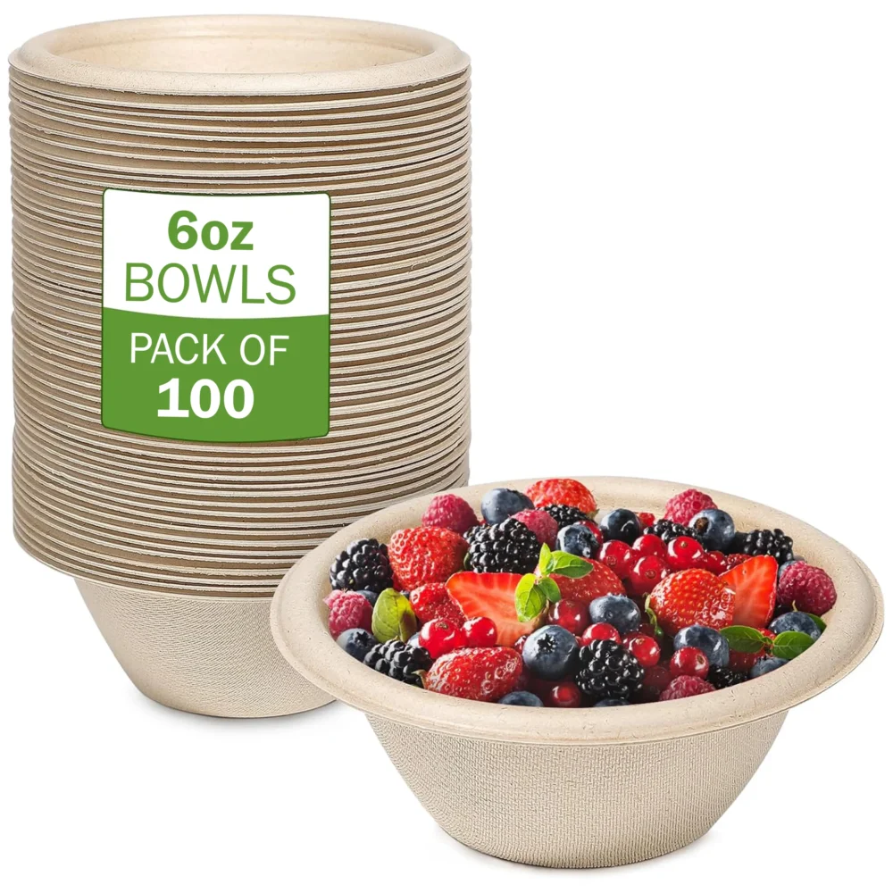 Biodegradable Brown Bowls Eco-Friendly and Stylish 6oz