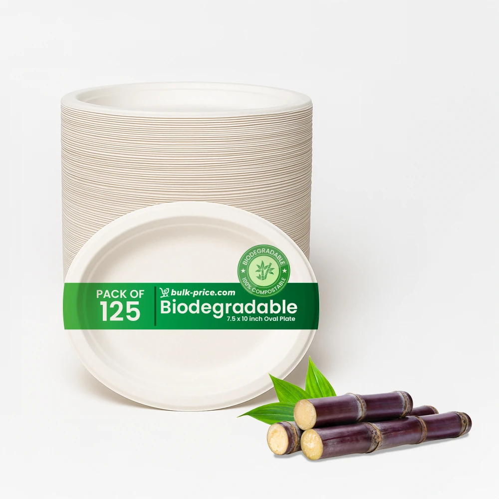 Biodegradable Oval Plates Compostable and Durable Serving Solution