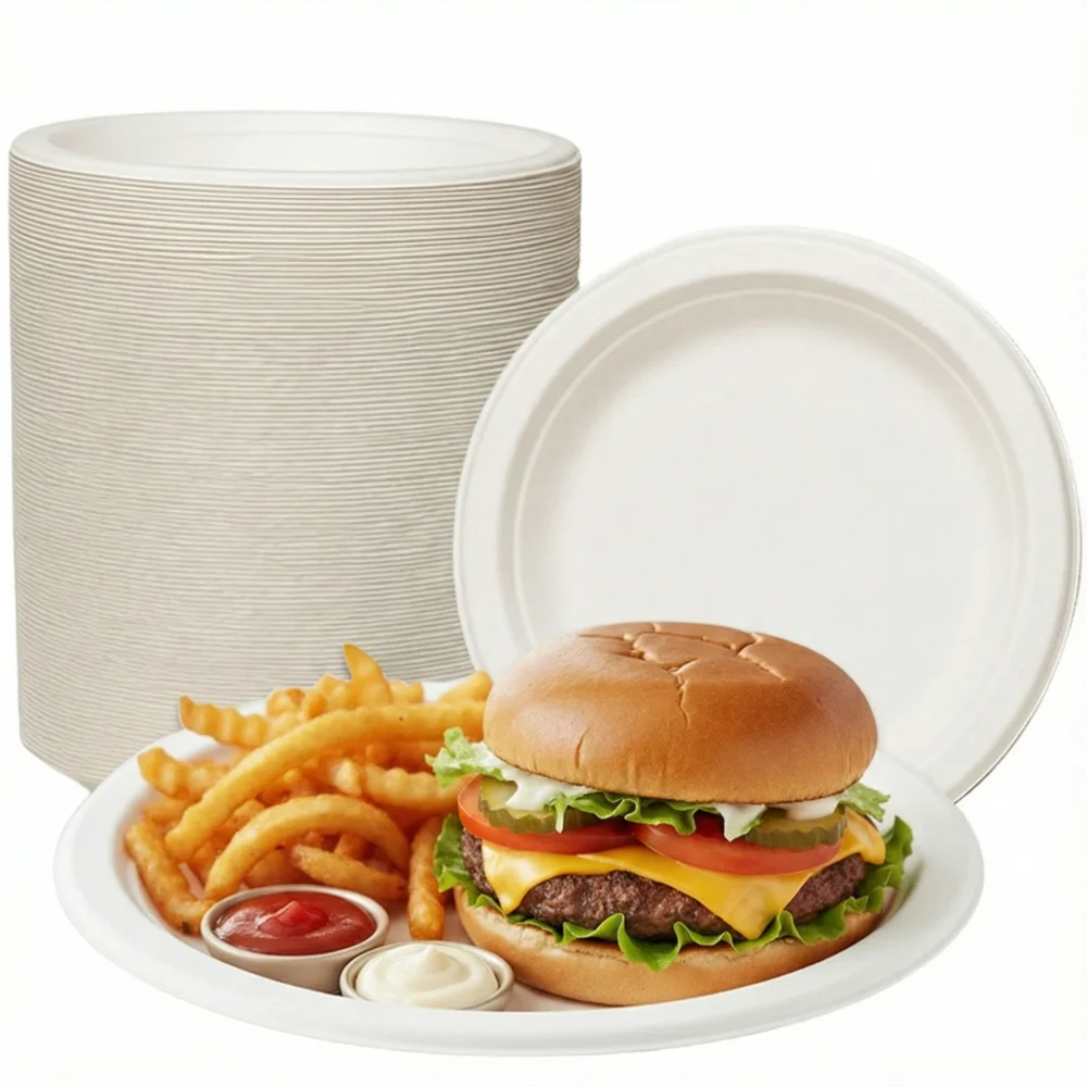 Biodegradable Round Plates-Disposable Plates