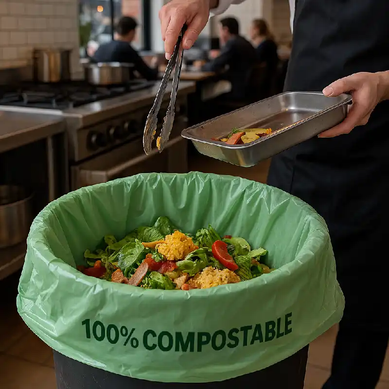 Compostable Trash Bags Keep Restaurant Clean