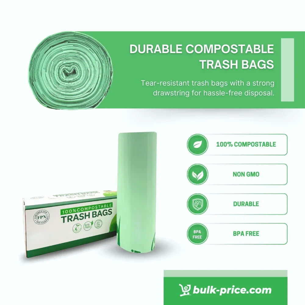 Durable Compostable Trash Bags Disposal Bags