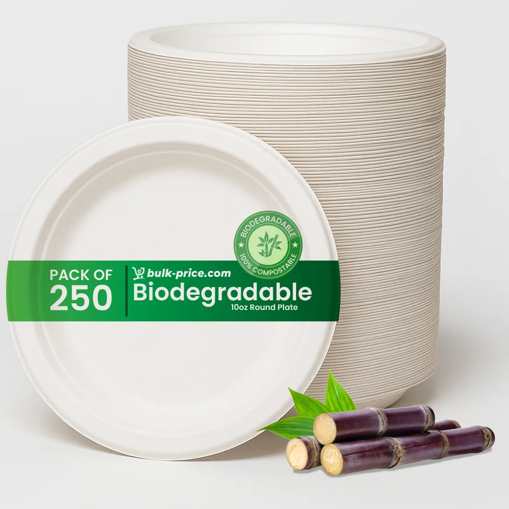 Biodegradable Round Plates – 6, 8 & 10 Inch | Compostable & Durable