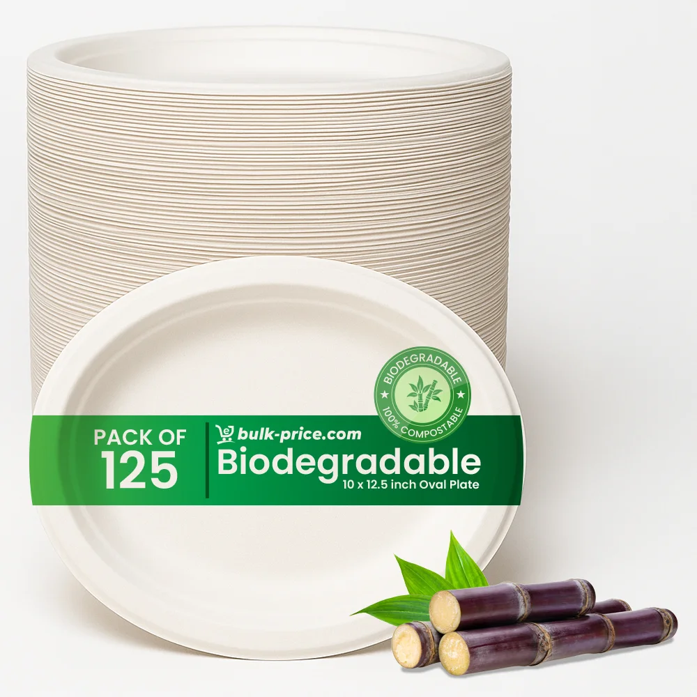 Biodegradable Oval Plates – Compostable & Durable Serving Solution