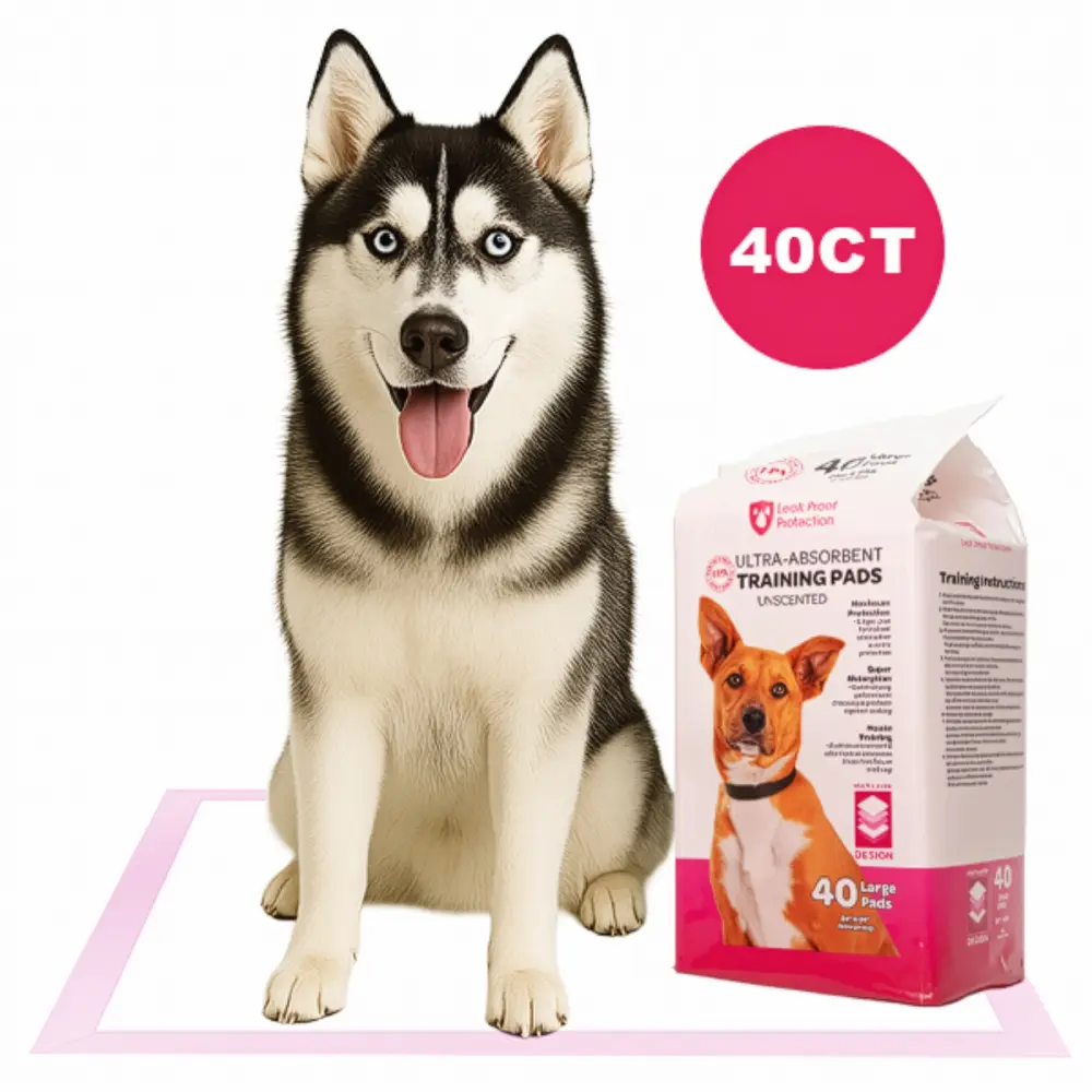 Pink Dog Pee Pads Large-24x24 40ct 3x upscale
