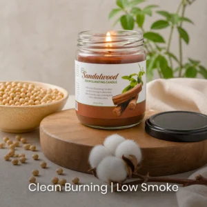 Sandalwood Odor-Eliminating Candle – Ideal for Meditation