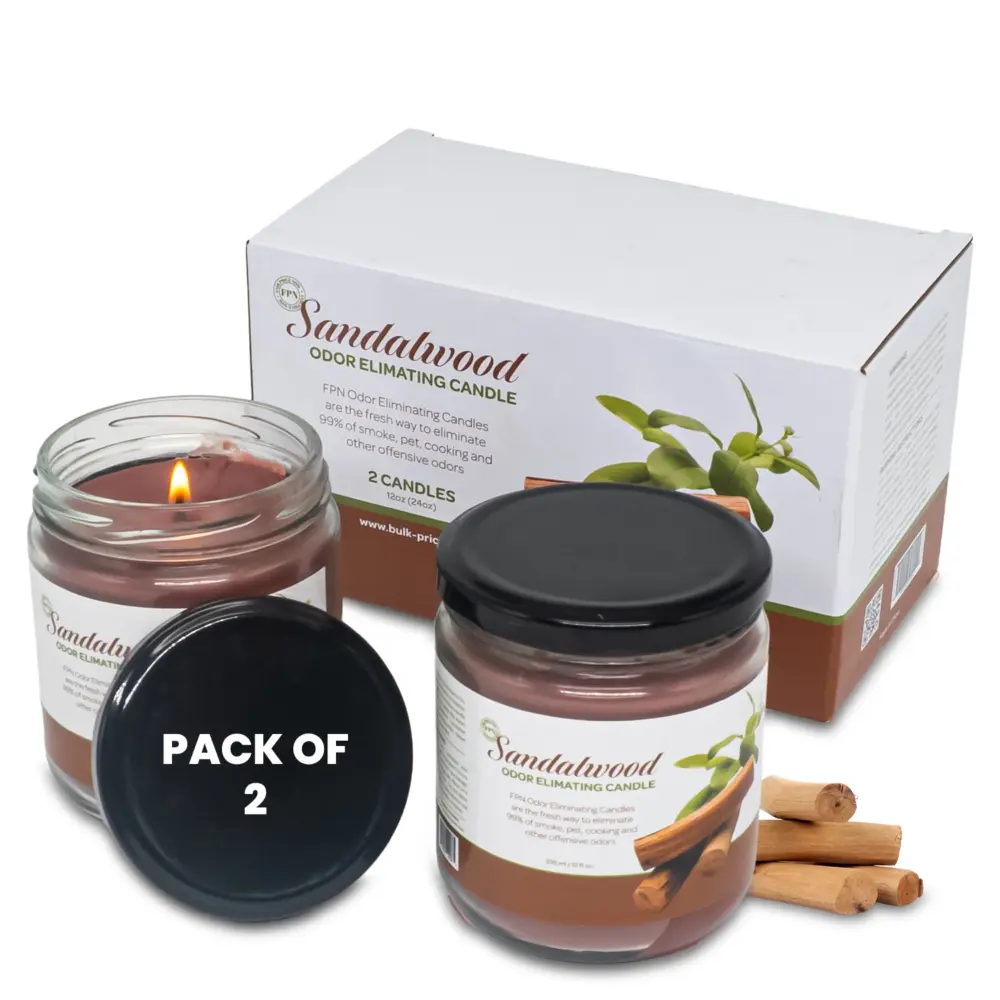 Sandalwood Odor-Eliminating Candle Pack of 2