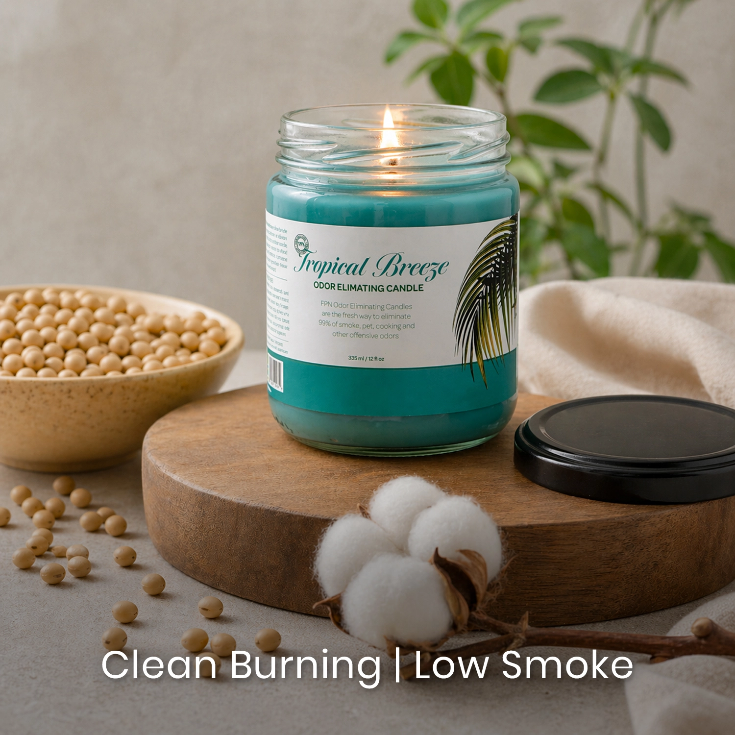 Tropical Breeze Odor-Eliminating Candle – Perfect for Kitchens