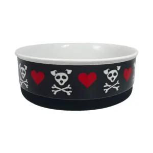 Bad to the Bone Dog Bowl Large Sturdy and Stylish Pet Dish