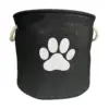 Black Round Medium Polyester PET Bin Paw 12x15x15 Inch