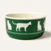 Cats Meow Bowl Small Hunter Green Dish for Food and Water