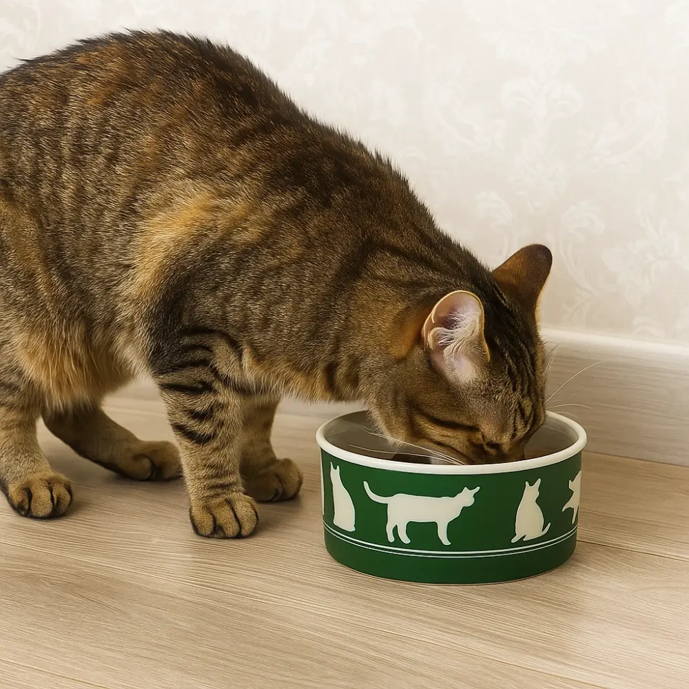 Cats Meow Bowl Small Hunter Green Dish