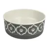 PET BOWL - LATTICE GRAY - LARGE 7.5Dx2.4H