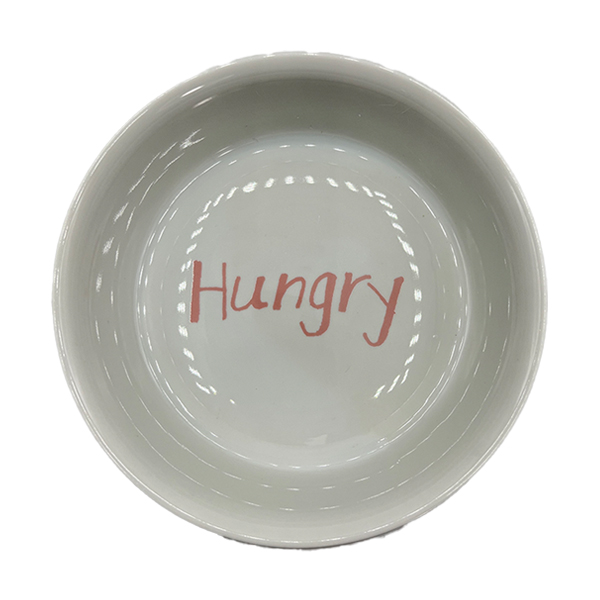 Chevron Stone Medium Assorted Hungry-Thirsty Pet Bowl