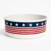 Large Pet Bowl with American Flag Design Ideal for Food and Water