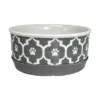 Medium Lattice Gray Pet Bowl