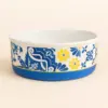Medium Portuguese Azulejos Pet Bowl Colorful Ceramic Food and Water Dish