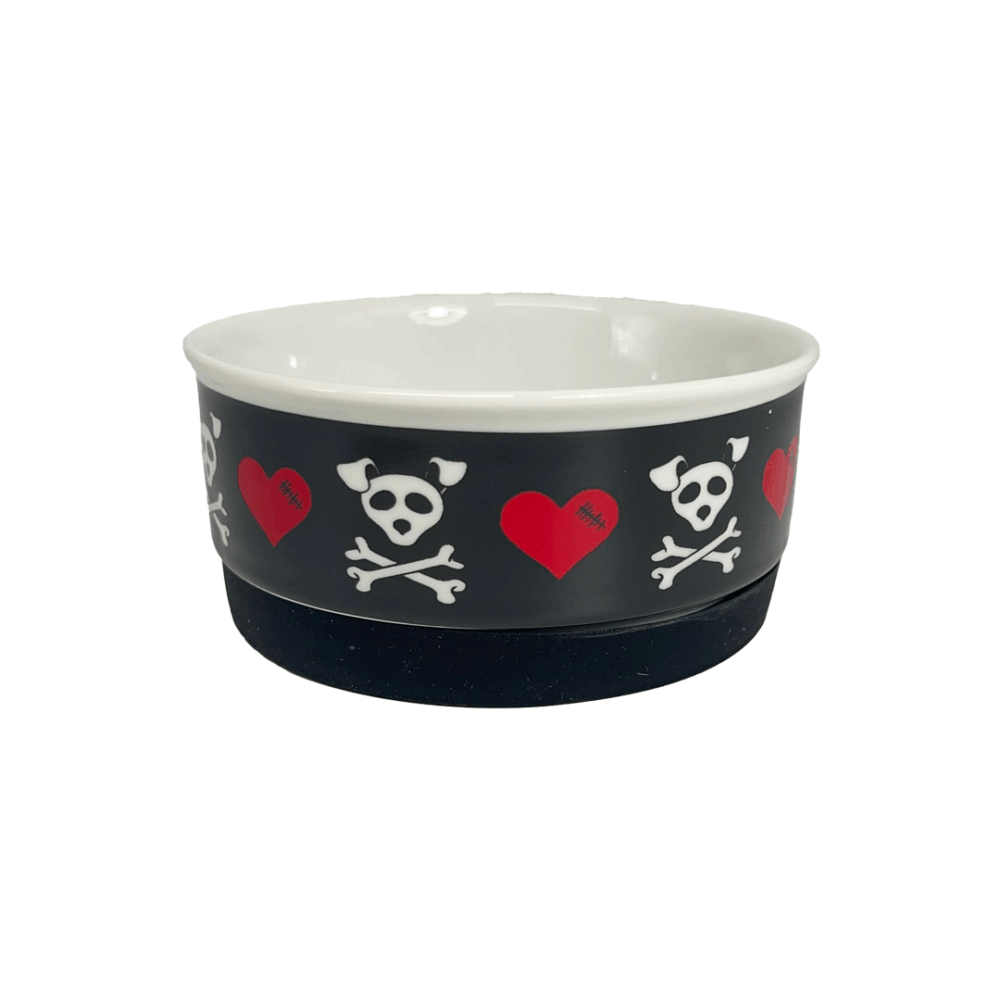 PET BOWL - BAD TO THE BONE SMALL 4.25Dx2H SET/2.