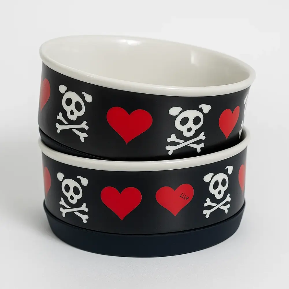 PET-BOWL-BAD-TO-THE-BONE-SMALL set of 2