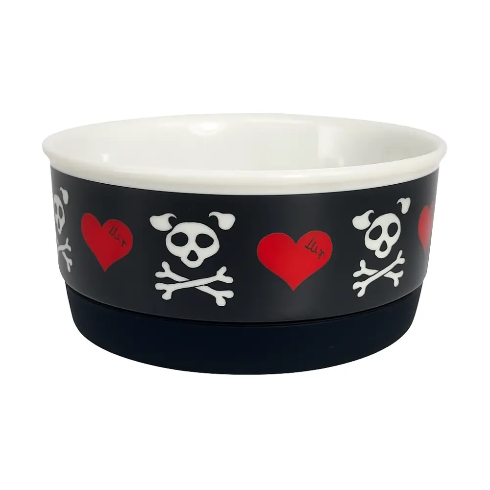 PET BOWL - BAD TO THE BONE SMALL 4.25Dx2H SET/2.