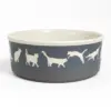 PET BOWL - CATS MEOW GRAY - LARGE