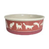 PET BOWL - CATS MEOW ROSE - LARGE 7.5Dx2.4H
