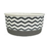 PET BOWL - CHEVRON GRAY - SMALL 4.25Dx2H