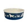 PET BOWL - DOG SHOW NAVY - LARGE 7.5Dx2.4H