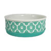 PET BOWL - LATTICE AQUA - MEDIUM 6Dx2H SET/2