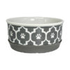PET BOWL - LATTICE GRAY - MEDIUM 6Dx2H