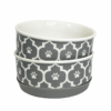Small Lattice Gray Pet Bowl Set – 4.25" x 2" | Set of 2 Durable & Non-Slip Bowls