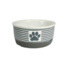 PET BOWL - PAW PATCH STRIPE GRAY - SMALL 4.25Dx2H