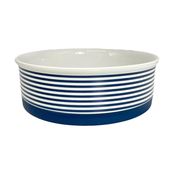 PET BOWL PAW PATCH STRIPE NAUTICAL BLUE LARGE Bulk Price