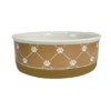 PET BOWL - TRELLIS PAW TAUPE - MEDIUM 6Dx2H SET/2