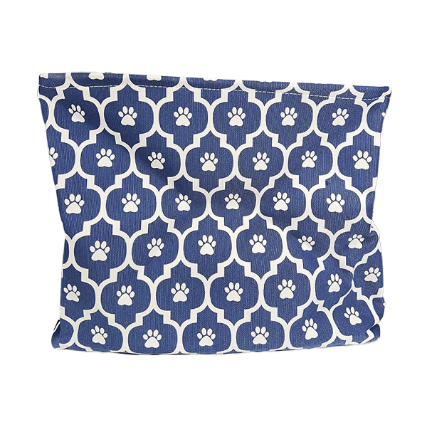 POLYESTER PET BIN LATTICE PAW NAUTICAL BLUE RECTANGLE LARGE