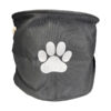 POLYESTER PET BIN PAW BLACK ROUND MEDIUM