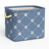POLYESTER-PET-BIN-TRELLIS-PAW-STONEWASH-BLUE-RECTANGLE-SMALL