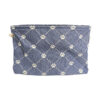 POLYESTER PET BIN TRELLIS PAW STONEWASH BLUE RECTANGLE MEDIUM 16x10x12
