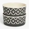 Pet-Bowl-Lattice-Gray-L