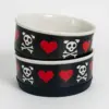Small Bad to the Bone Pet Bowl Set of 2 Durable and Non-Slip