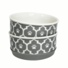 Small Lattice Gray Pet Bowl Set of 2 Durable and Non-Slip
