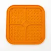 Small Orange IQ Treat Mat Calming Lick Pad for Dogs and Puppies