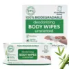 Biodegradable Deodorizing Body Wipes Unscented