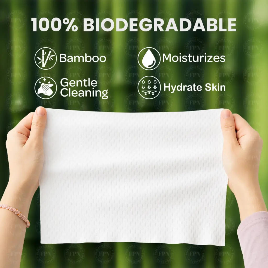 100% Biodegradable - Bamboo - Gentle Cleaning - Moisturizes - Hydrate Skin