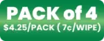 100% Biodegradable Anti Bacterial Disinfecting Multi Surface Wipes Unscented - 60 Bamboo Wipes - 4