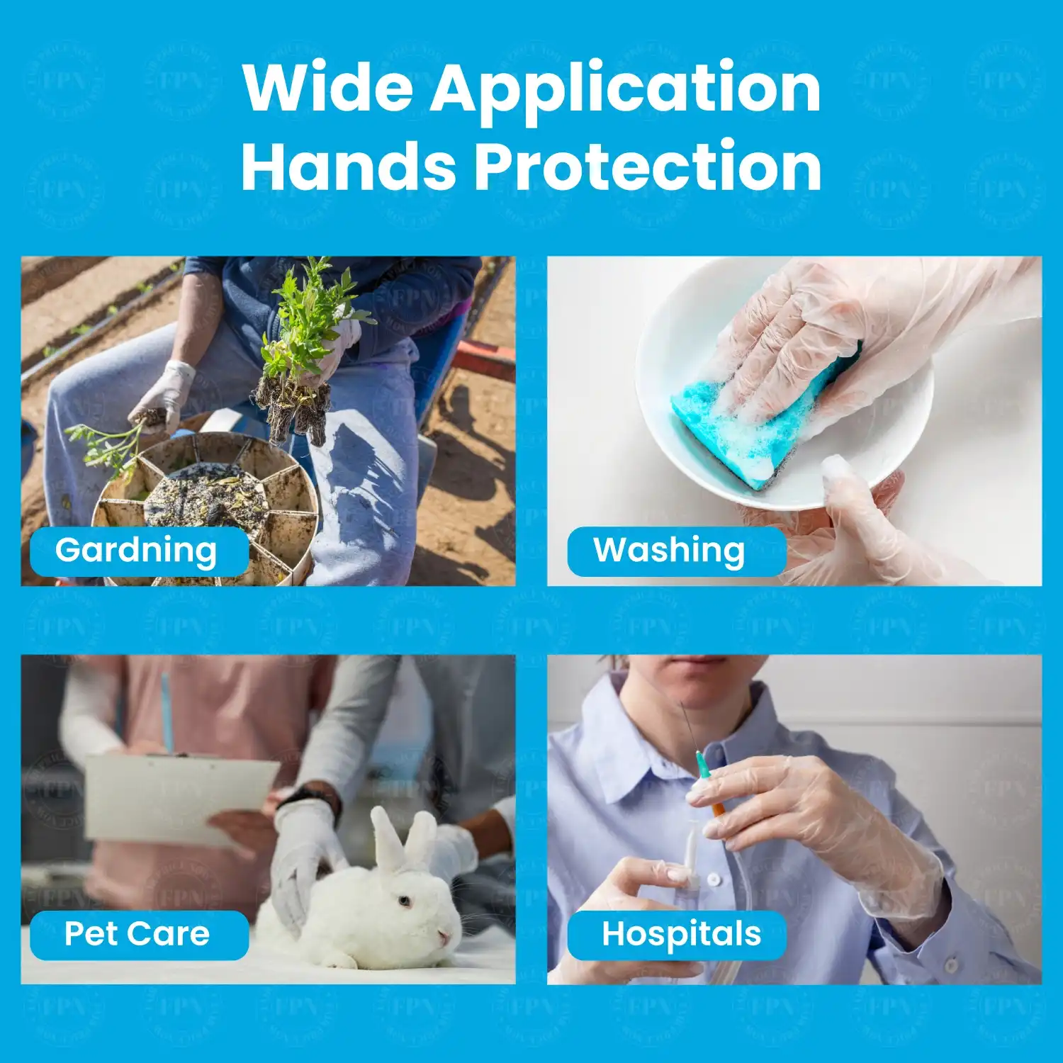 Vinyl Synthetic Gloves Appicatio