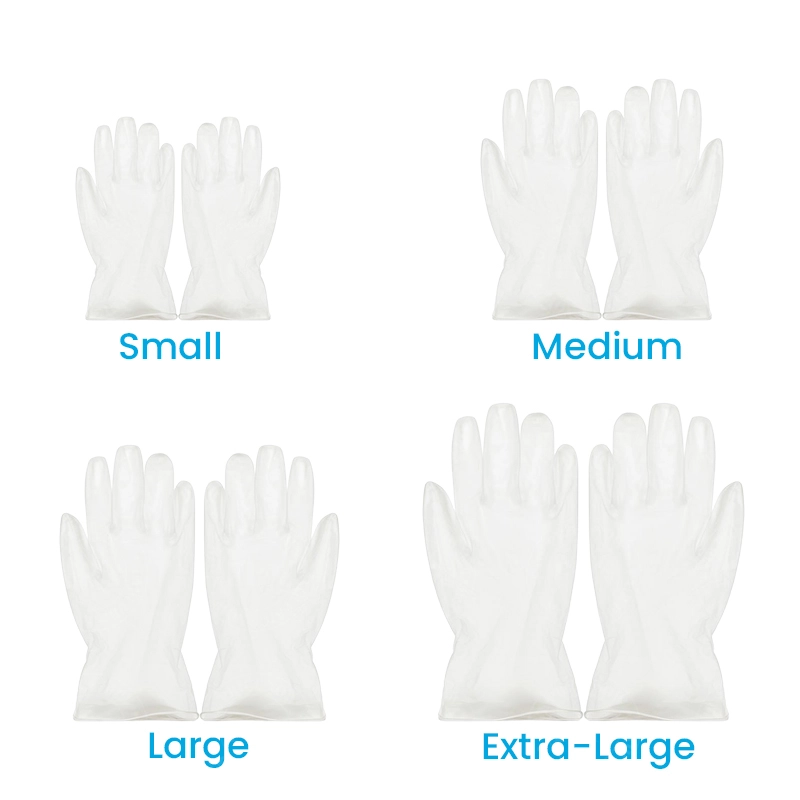 Vinyl Synthetic Clear Gloves Size