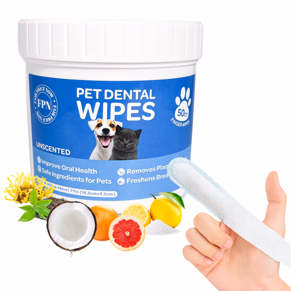 dog dental finger wipes