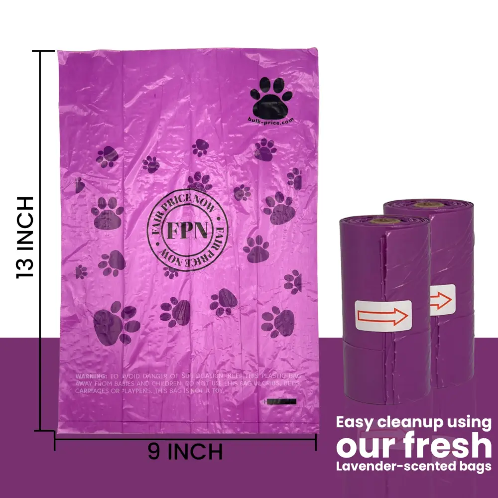 Dog & Cat Poop Bags Lavender Scented – 240 Count (Biodegradable, Leak-Proof, Odor-Control Waste Bags for Dogs, Fits All Dispensers) 9 Dog Poop Bags - Lavender